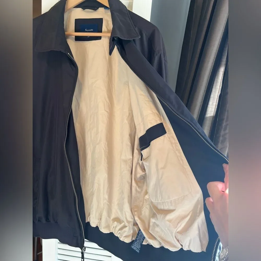 Faconnable Black Windbreaker Jacket